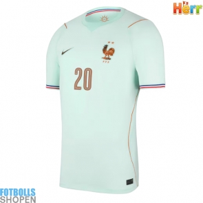 Billiga Frankrike Desire Doue #20 Bortatröja VM 2026 Kortärmad